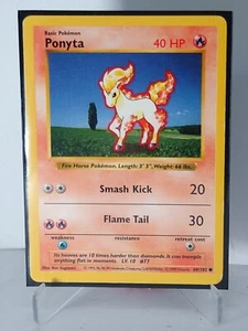 Ponyta 60/102 Base Set Tarjeta Pokémon Sin Sombras WOTC De Colección HP - Imagen 1 de 2