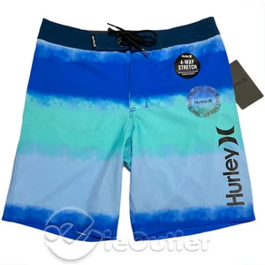 NWT Hurley Phantom Boys Kids Board Shorts Surf Swim Trunks - Blue Teal Ombre - Picture 1 of 2