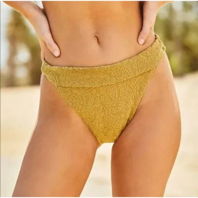 НОВЫЙ Rhythm Free People Пейсли Высокие Струны Бикини Низ, размер XS - Изображение 1 из 4