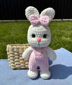 Crochet Bunny 11" Amigurumi Baby Gift Soft Toy Handmade Newborn Cute Baby - Picture 1 of 4