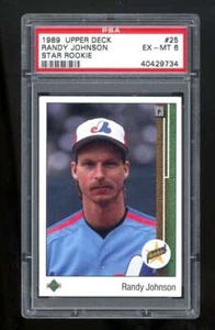 1989 Upper Deck Randy Johnson #25 PSA EX-MT 6 RC Star Rookie ES2328 - Picture 1 of 2
