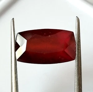 Natural Faceted Hessonite Garnet 5.70 Carat 8.3X14 MM Long Cushion Cut Gemstone - Picture 1 of 5