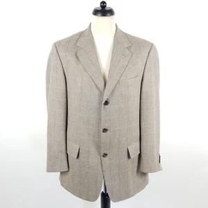 René Lezard Tweed Sakko Herren Gr. 50 Grau Wolle Kaschmir Jacke Jackett - Bild 1 von 8