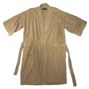 Vintage Bill Blass Belted Robe & Pockets One Size 100% Cotton Made in USA Terry - Picture 1 of 9