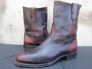 Frye Damen rot klassisch hergestellt in den USA Western Cowboy Leder zum Überziehen Stiefel 8 M - Bild 1 von 9
