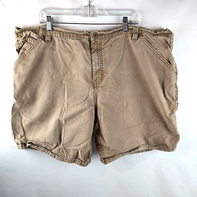 Pantalones Cortos Carpintero 46 Beige Tostado Desteñido Gloria Lona Denim Ropa de Trabajo Aire Libre Dadcore Foto 1 de 4