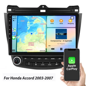 For Honda Accord 2003-2007 10" Android 13 Stereo Car Radio GPS Carplay 2+32gb Fm - Picture 1 of 6
