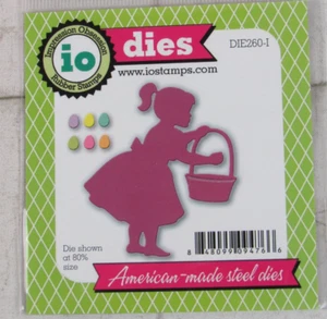 Impression Obsession Easter Girl Basket Eggs Die Cut, DIE260-I - Picture 1 of 2