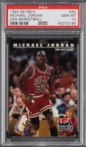 1992 Skybox USA Basketball #40 Michael Jordan PSA 10 - Picture 1 of 3