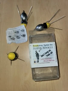 New NOS Breakaway Tackle Super Sinker 4oz 3 pack Fishing Weights - Picture 1 of 4