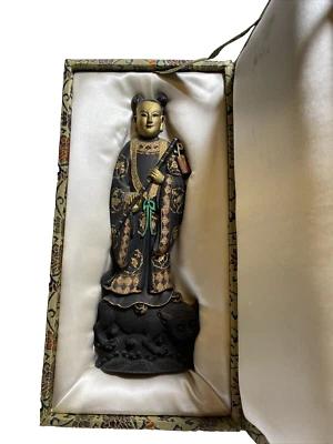 Cao Sugong Ink Sticks Factory Gilt Decorated Chinese Figural Carved Statue  #5 - Image 1 of 4