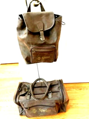 УМЕНЬШЕННЫЙ ПАПА ЛЮБИТ высокое качество 2 ps набор коричневый рюкзак и спортивная сумка искусственной замши - Изображение 1 из 4