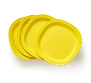 Tupperware Impressionen Mikrowellengeeignet Dessertteller Set 8" Pastellgelb Neu - Bild 1 von 1