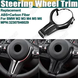 Suede Carbon Fiber Steering Wheel Trim For BMW M2 F87 M3 F80 M4 F82 M6 F12 F06 - Bild 1 von 13