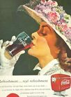 1949 Coca Cola Coke Woman Lovely Ornate Flower Hat Vintage Print Ad Only $4.79 on eBay