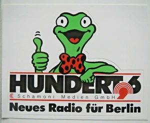 Aufkleber Sticker Hundert 6 - Neues Radio für Berlin /0654/ - Bild 1 von 1