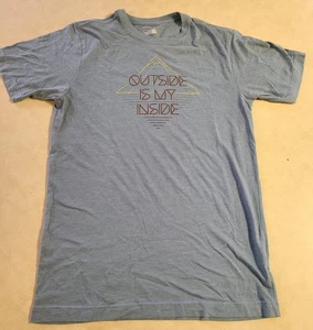 The North Face T-Shirt Outside Is My Inside Nature Blau Herren Slim Fit Gr. S C1 - Bild 1 von 4