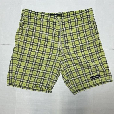 Abercrombie & Fitch Men's Swim Trunks Size Medium Green Plaid No Lining - Image 1 of 4