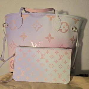 Louis Vuitton Neverfull MM Sunrise Pastel M46077 100% Authentic With pouch - Picture 1 of 11