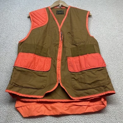 SafTBak Hunting Vest Tan Blaze Orange Mens Size Large USA Made Vintage - Image 1 of 4