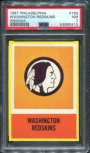 1967 Philadelphia #192 Washington Redskins insignia PSA 7 - Picture 1 of 1