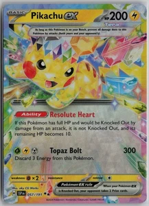 Pikachu ex - Double Rare SV08: Surging Sparks 057/191 NM - Picture 1 of 2