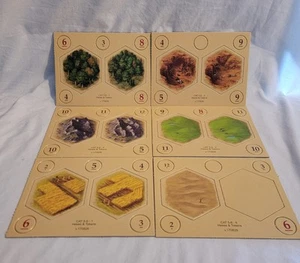 Settlers of Catan Hex Terrain Tiles And Tokens Replacement Parts Pieces - Picture 1 of 4