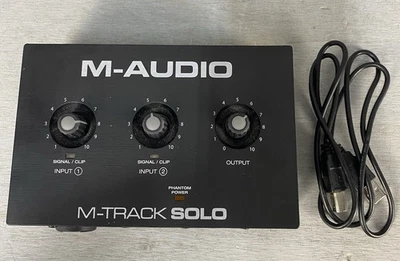 M-Audio M-Track Solo 2-Channel USB Interface Streaming and Podcasting 2 In 2 Out - Image 1 of 4