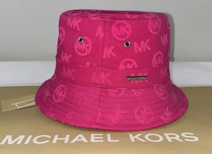 NEW MICHAEL KORS Women's Bucket Hat Dragon Fruit Pink MK LOGO $98 - Picture 1 of 7