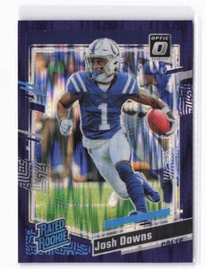 2023 Donruss Optic Josh Downs RC #248 Viola Shock Indianapolis Colts - Foto 1 di 2