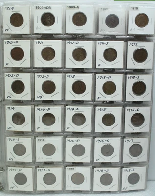 1909-1958 Hight Grade Lincoln set (Missing 1909-S VDB & 1922 no D)100% Authentic - Image 1 of 4