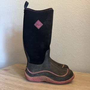 Muck Boots Black And Pink Womens Size 6 Waterproof Multi Season Work Farm - Picture 1 of 10