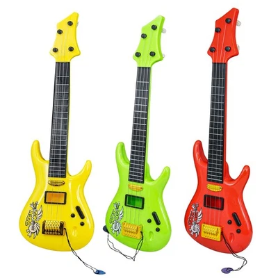 Kids Rock Guitar Toy 19" Musical Instrument Children Acoustic with Guitar Pick - Image 1 of 4