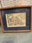 RARE  Vintage 1984 Colonial Williamsburg Carter’s Grove Hand Painted Watercolor
