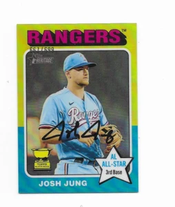 2024 Topps Heritage Hi #: Josh Jung #298 Chrome Parallel Insert Card - Picture 1 of 1
