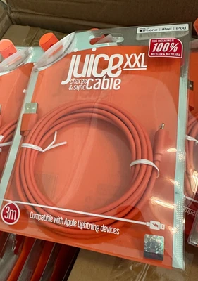 Juice New USB to APPLE LIGHTING 3M Fast Charge & Sync Cable CORAL MFi-Certified - Image 1 of 4