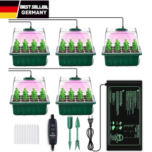 5 Stück Zimmergewächshaus Anzuchtkasten mit Licht, Mini Gewächshaus Anzucht Set - Bild 1 von 8