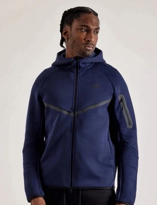 Nueva Chaqueta Nike Tech Fleece Windrunner Cremallera Completa Azul Marino Para Hombre Talla XS HV0949-451 Foto 1 de 4