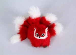 niedliche Simulation Rotfuchs Spielzeug Kunststoff & Pelze Neunschwänze Fuchspuppe Geschenk ca. 18x7cm - Bild 1 von 3