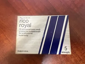 Vintage Blue Box Rico Royal Reeds Alto Sax 5.0 NEW OLD STOCK - Picture 1 of 1