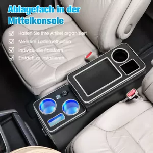 LED USB Mittelkonsole Staufach Storage Für Mercedes Vito W447 VW T4/5/6 Opel Neu - Bild 1 von 17