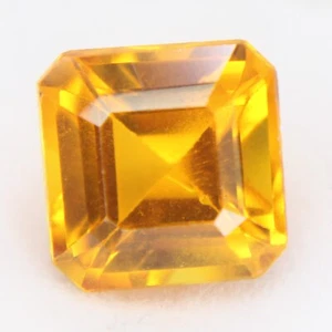 3,85 Ct Taglio Smeraldo Pietre Preziose Sciolte Topazio Imperiale Naturale Giallo - Foto 1 di 4