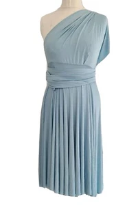 CORALIE BEATRIX WOMEN AQUA SUNSET BEACH INFINITY WRAP BRIDESMAID DRESS. ONE SIZE - Picture 1 of 12