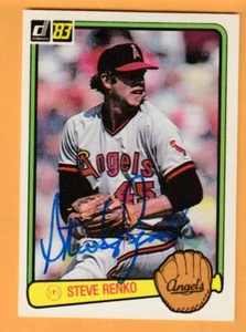 Steve Renko California Angels Auto Firmado 1983 Donruss Kansas Jayhawks - Imagen 1 de 2