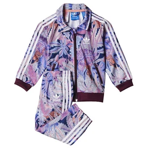 Adidas Originals Children Jungle Firebird Suit Set Girls Jacket Trousers Purple - Picture 1 of 3