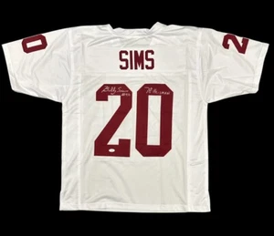 BILLY SIMS SIGNED PRO STYLE CUSTOM OKLAHOMA SOONERS JERSEY W/JSA - Picture 1 of 5