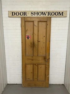 Reclaimed Old Victorian Pine Internal 4 panel Door 2005 x 805mm - Picture 1 of 24