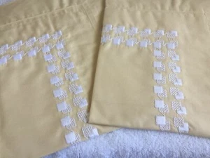 RARE PRATESI ART DECO 4 SHAMS GOLD CHAMPAGNE PANNA GEOMETRICAL EMBROIDERY ITALY - Picture 1 of 12