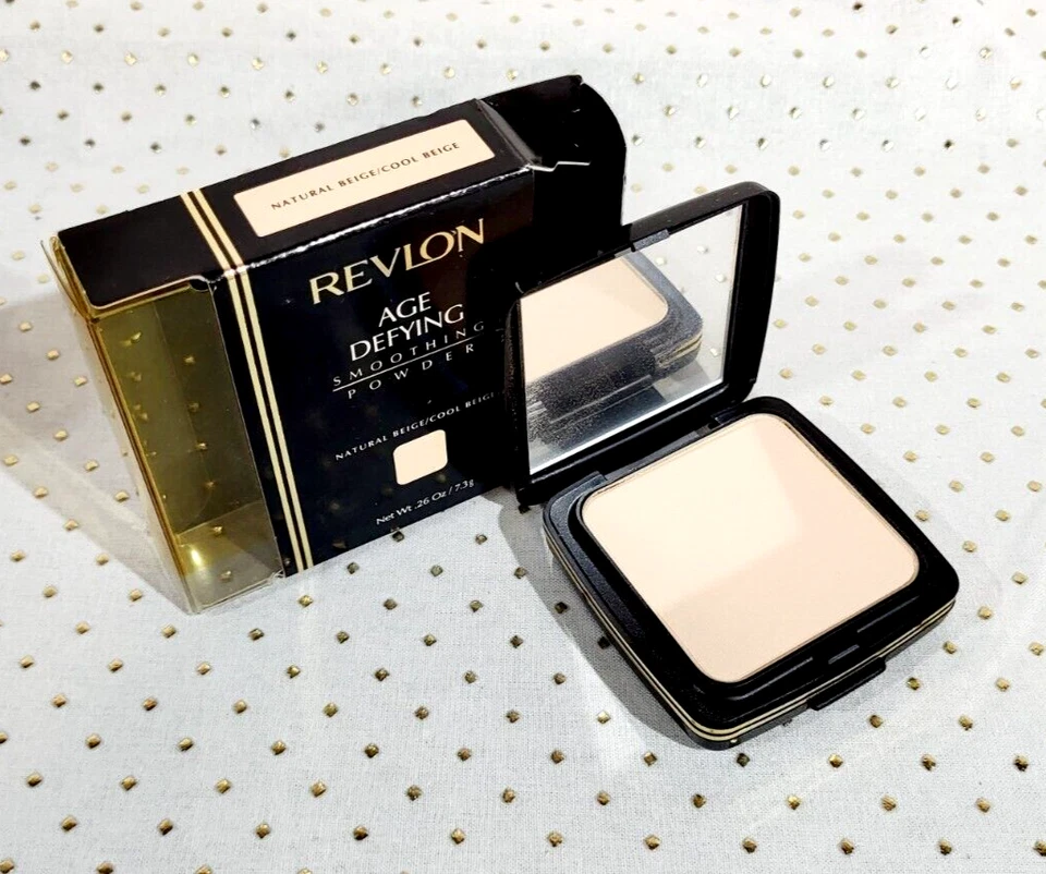 Revlon AGE DEFYING Smoothing Powder + Sponge Makeup ~ NATURAL BEIGE/COOL BEIGE!! - Image 1 of 1