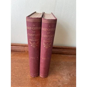 A Half Century Of Conflict, Vol 1 & 2 Francis Parkman - Antique 1892 - Picture 1 of 10